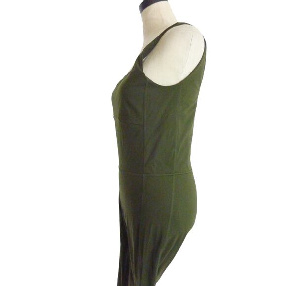 Everlane The Perform Square-neck Unitard Bodysuit Jumpsuit Green L - Picture 4 of 5